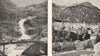 SWITZERLAND. Au Simplon. Cascade Près de Gondo; Village de Simplon 1900 print