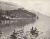 SAVOIE. Le Lac du Bourget et le Chateau de Chatillon 1900 old antique print