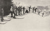 SAVOIE. Départ Pour Une Descente en Skis 1900 old antique print picture