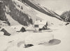SAVOIE. Climat des Alpes. Village en Hiver 1900 old antique print picture