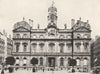 RHÔNE. Lyon. Façade de L'Hôtel de ville 1900 old antique vintage print picture