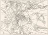 RHÔNE. Camp Retranché de Lyon 1900 old antique vintage map plan chart