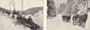 JURA. En Toboggan sur route des Rousses; Traineau 1900 old antique print