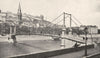 RHÔNE. La Saône a Lyon. Église et Passerelle Saint- Georges 1900 old print