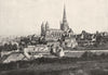 SAÔNE- ET- LOIRE. Autun et la Cathédrale Saint- lazare 1900 old antique print