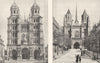 CÔTE- D'OR. Dijon. Église Saint- Michel; Dijon. Cathédrale Saint- Bénigne 1900