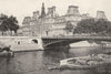 PARIS. Paris. La seine au ras de l'hôtel de ville 1900 old antique print