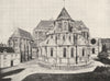 OISE. Abside de la Cathédrale de Noyon 1900 old antique vintage print picture