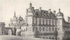 OISE. Le Chateau de Chantilly, vu du Parterre 1900 old antique print picture