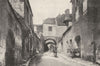 YONNE. Vieille Rue a Vézelay 1900 old antique vintage print picture