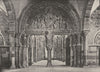 YONNE. Vézelay. Portail et Nef de L'église de la Madeleine 1900 old print
