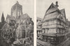 CALVADOS. Église Saint- pierre- sur- dives; Maisons anciennes, Lisieux 1900