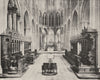 CALVADOS. Choeur de la Cathédrale de Bayeux 1900 old antique print picture