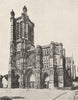 AUBE. Façade de la Cathédrale de Troyes 1900 old antique vintage print picture