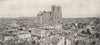 MARNE. Vue Générale de la ville et de la Cathédrale de Reims 1900 old print