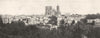 AISNE. Vue Générale de la ville et de la Cathédrale de Laon 1900 old print
