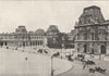 PARIS. Le Nouveau Louvre et la place du Carrousel 1900 old antique print
