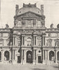 PARIS. Le Louvre. Pavillon Richelieu 1900 old antique vintage print picture