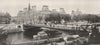 PARIS. Paris. Hôtel de ville et pont D'arcole 1900 old antique print picture