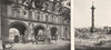 PARIS. Les Guichets du Louvre; Colonne de Juillet 1900 old antique print