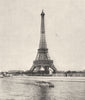 PARIS. La Tour Eiffel 1900 old antique vintage print picture