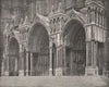 EURE- ET- LOIR. Chartres. Portail sud de la Cathédrale 1900 old antique print