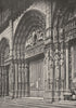 PARIS. Façade occidentale de la Cathédrale 1900 old antique print picture