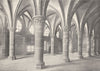 MANCHE. Mont- Saint- Michel. La salle des Chevaliers 1900 old antique print