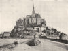 MANCHE. Le Mont- Saint- Michel et la Digue 1900 old antique print picture