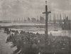 PAS- DE- CALAIS. Étaples. Départ des Pêcheurs 1900 old antique print picture