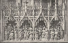 SOMME. Pourtour du Choeur de la Cathédrale D'amiens 1900 old antique print