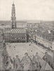 PAS- DE- CALAIS. Arras. Place et Hôtel de Ville 1900 old antique print picture
