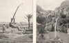 ALGERIA. Puits D'irrigation Zibane; Tlemcen. Cascade D'el- ourit 1900 print