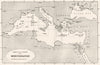 EUROPE. Index to the Charts of the Mediterranean 1881 old antique map