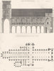 LINCOLNSHIRE. Nave of Lincoln cathedral; plan Lichfield 1880 old antique print