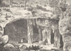 AUSTRALIA. South Australia (Stalactite caves, Mosquito plains)  1880 old print