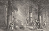 TREES. Bark (Gathering the Bark of the Cork tree)  1880 old antique print