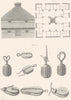 BUILDINGS. Block House 1880 old antique vintage print picture