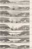 LANDSCAPES. Clouds (2)  1880 old antique vintage print picture