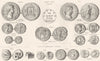 COINS. Coins; Roman Coins (Imperial) ; Coins of Barbarian Nations 1880 print