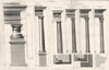 ARCHITECTURE. Column 1880 old antique vintage print picture