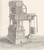 TEXTILES. Cotton; Hydrostatic press for Baling cotton 1880 old antique print