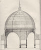 ARCHITECTURE. Dome; - 32 feet to inch. Exhibition, 1862  1880 old print