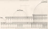 DUBLIN EXHIBITION OF 1853. End elevation 1880 old antique print picture