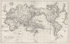 WORLD. Globe; The World on Mercator's Projection 1880 old antique map chart