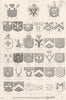 PEERS. Heraldry (5)  1880 old antique vintage print picture