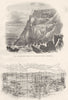 CORNWALL. Mining; Botallack mine; Main Lode in Dolcoath 1800 old antique print