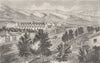 UTAH. The Mormon temple and Prophet's block 1800 old antique print picture