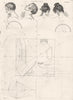 ANATOMY. Painting (3)  1800 old antique vintage print picture