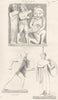 DECORATIVE. Sculpture Ancient; Selinuntine; Aeginetan 1880 old antique print